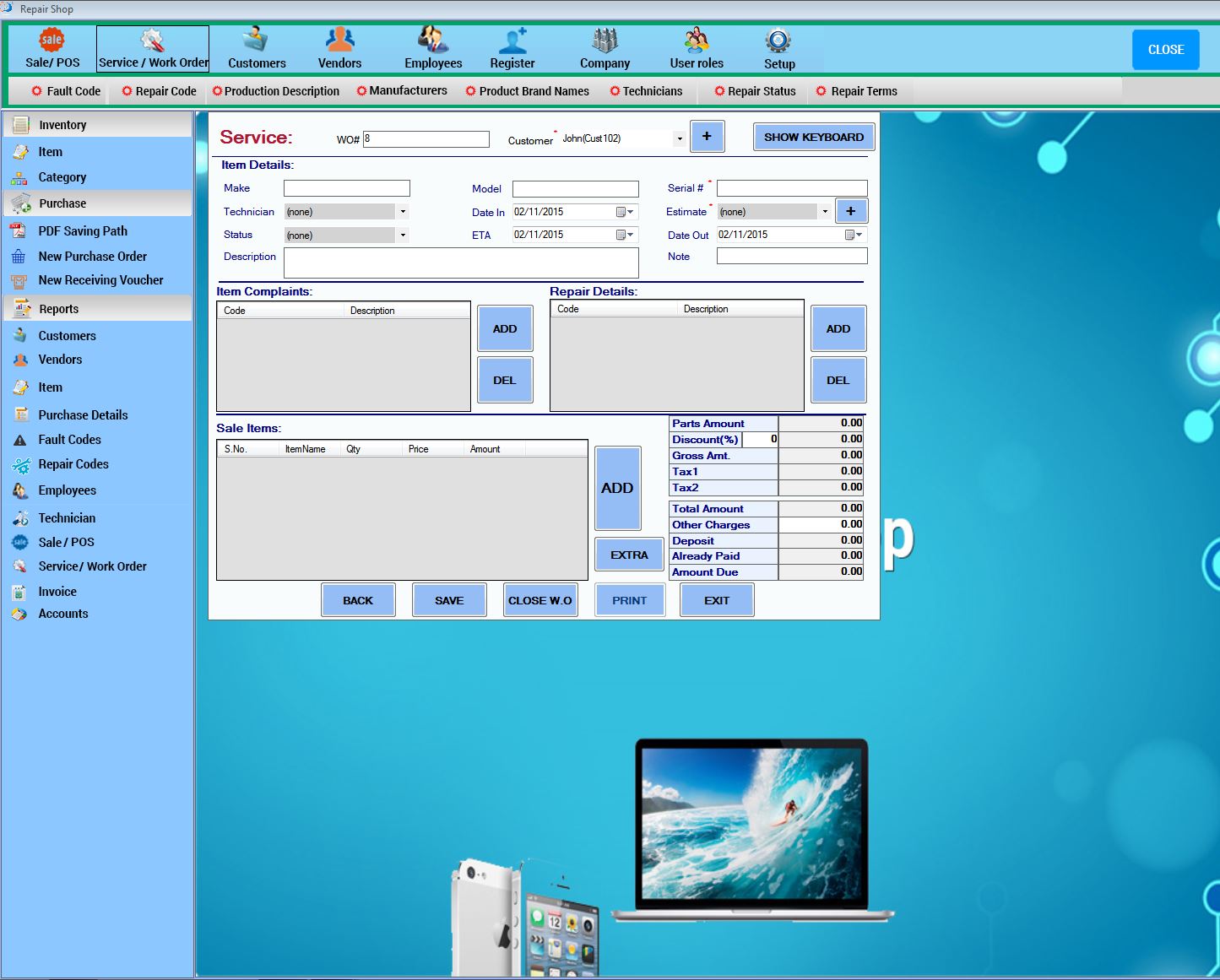 Repair Shop Software