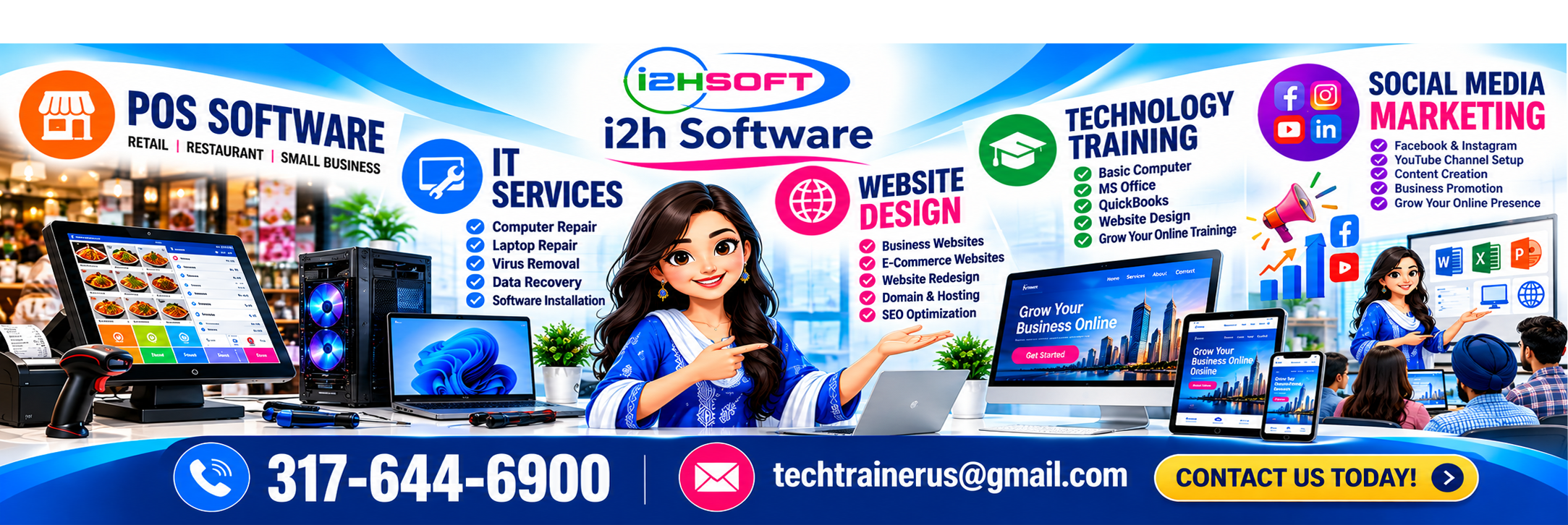 i2h Software: POS Software, IT Services, Website Design, Technology Training and Social Media Marketing